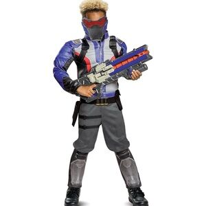 Boy’s Overwatch Classic Soldier 76 Muscle Costume. Large (10-12). New.